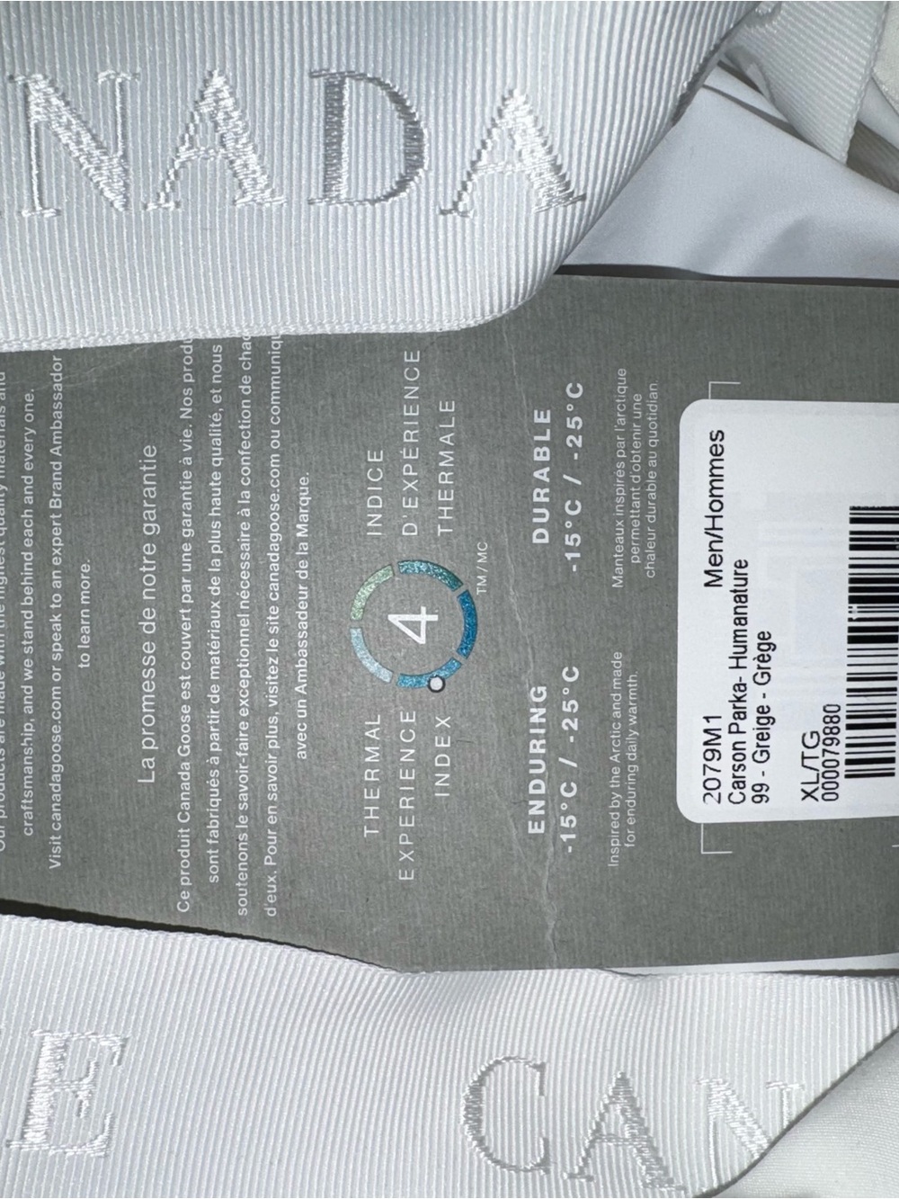 Canada Goose Men White Padded Hooded Parka - Picture 2 of 3